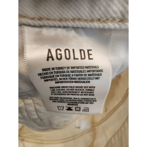 Agolde Women's White Cut Off Parker Shorts SZ 31 Denim - Picture 10 of 10